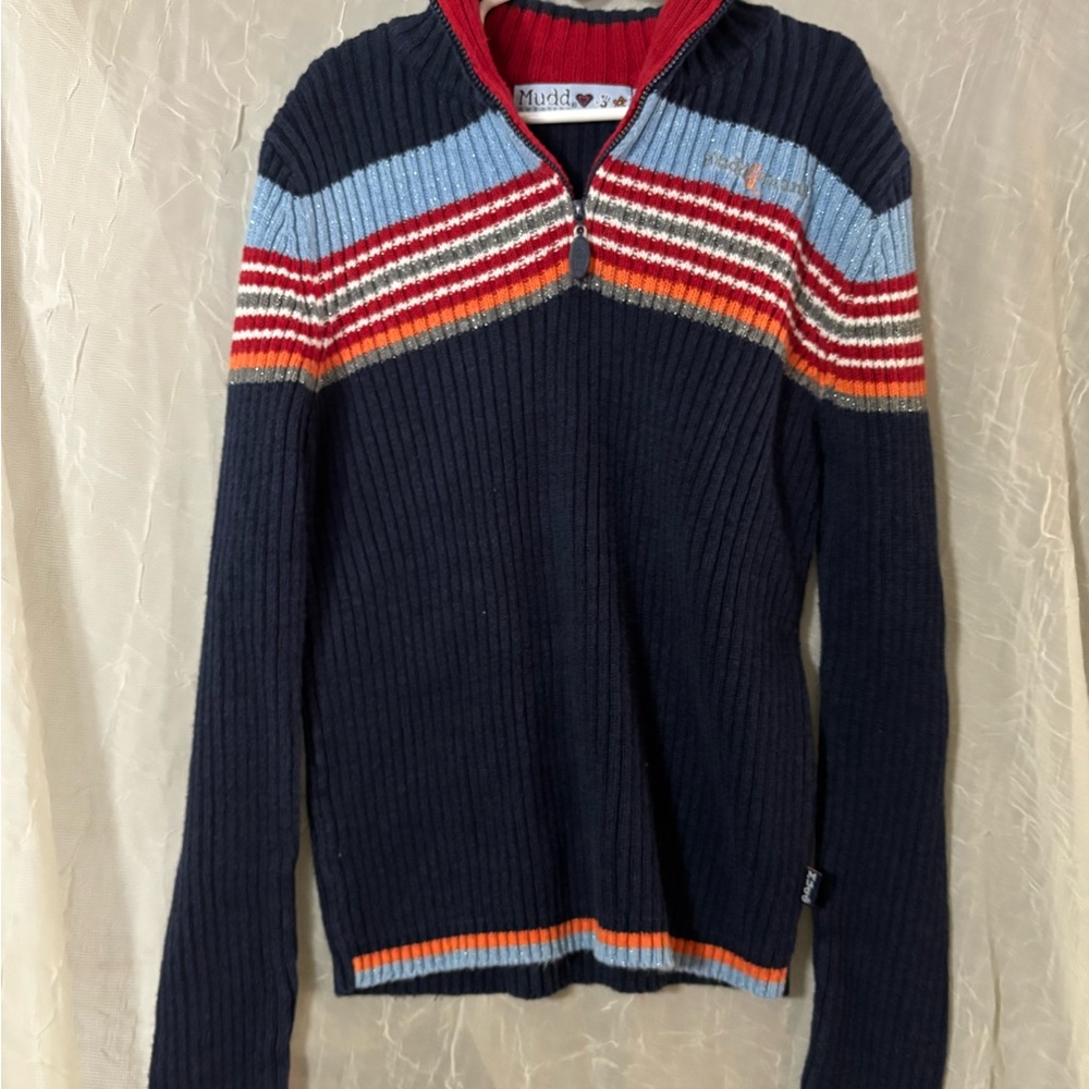 Multi-Color Striped Girls Sweater
